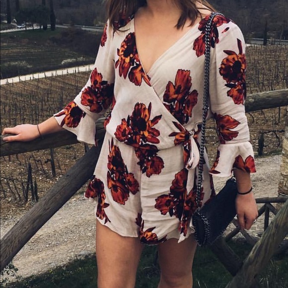 Free People Floral Romper - Picture 1 of 4